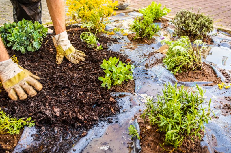 Brown Mulch Installation in Aiken, SC