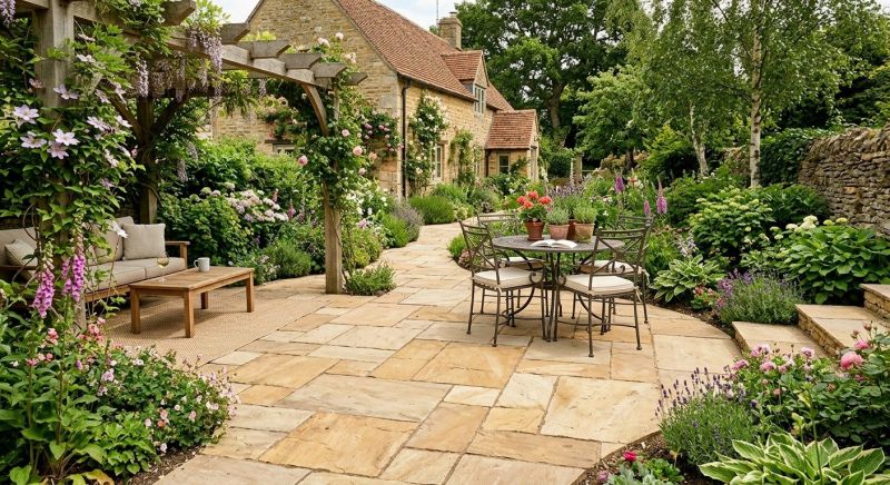 Limestone Patio Installation in Providence, RI