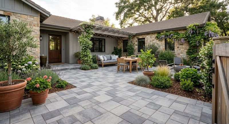 Limestone Patio Installation in Providence, RI