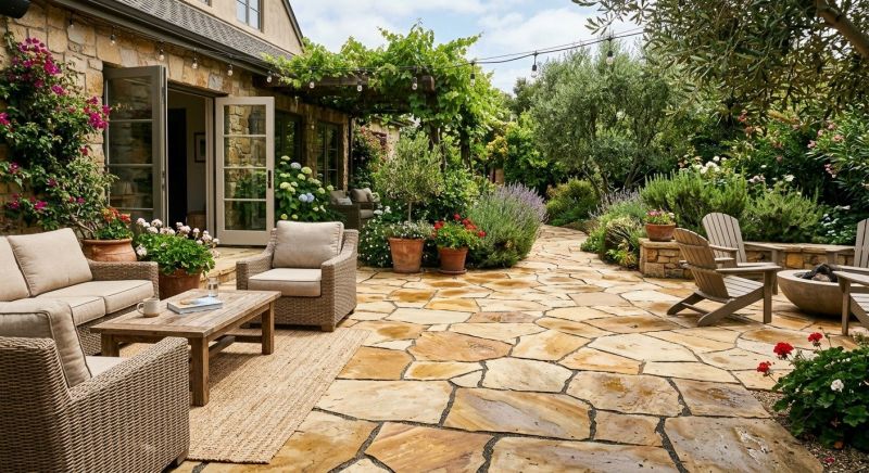 Sandstone Pavers Installation in Burlington, VT