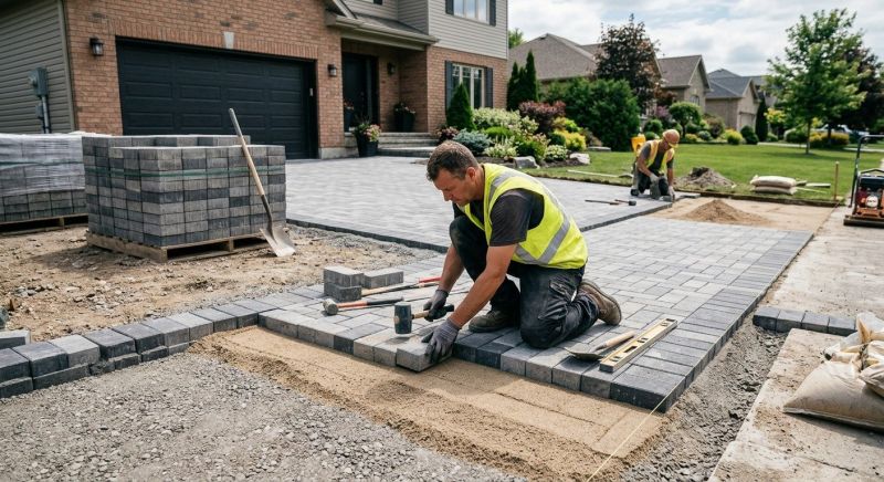 Sandstone Pavers Installation in Burlington, VT