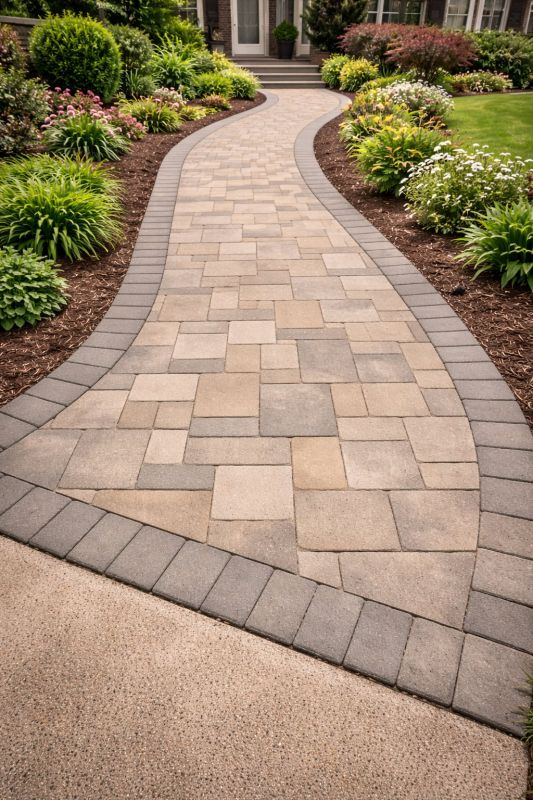 Sidewalk Pavers Installation in West Hartford, CT
