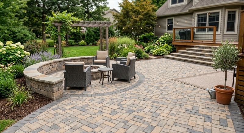 Stone Deck Installation in Worcester, MA
