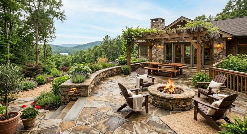 Stone Deck Installation in Danbury, CT