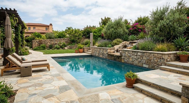 Poolside Hardscaping in Providence, RI